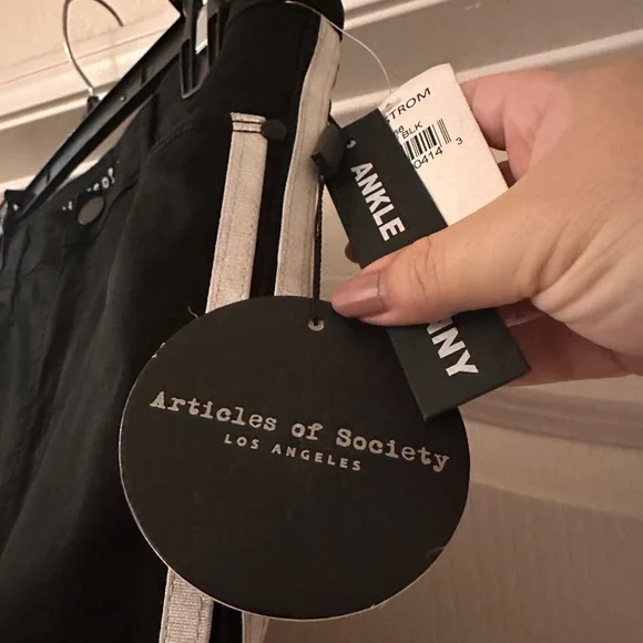 NWT Articles of Society black active ankle skinny pants size 29 - Picture 3 of 5